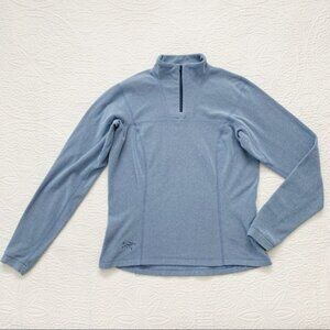 Arc'teryx Women's Delta LT Zip Neck Fleece Pullover, Pale Blue